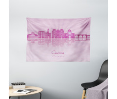 Cuenca City Skyline Travel Wide Tapestry