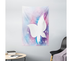 White Floral Tapestry