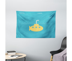 Simple Childish Marine Wide Tapestry