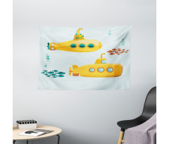 Undersea Periscope Fish Wide Tapestry