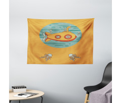 Born to Dive Jellyfish Wide Tapestry