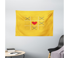 Tic Tac Toe Inspired Love Win Wide Tapestry