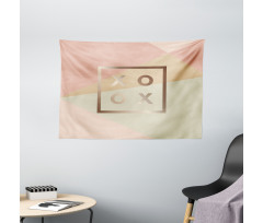 Minimalist Love Design Frame Wide Tapestry