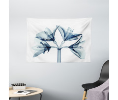 Xray Amaryllis Flowers Deco Wide Tapestry