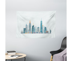 Megacity New York Illustration Wide Tapestry