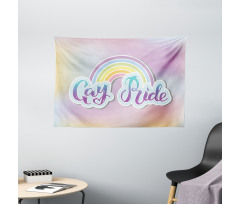 Gay Pride Clouds and Rainbow Wide Tapestry