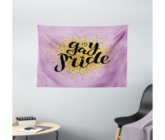 Gay Pride Dots on Lilac Wide Tapestry