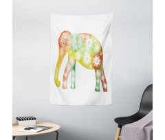 Elephant Daisy Flower Tapestry