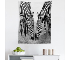 Hayvan Deseni Mikrofiber Duvar Halısı Zebra Fotoğrafı Desenli