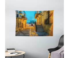 Narrow Alley Street Building Wide Tapestry