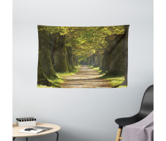 Alley with Oak Trees Wide Tapestry