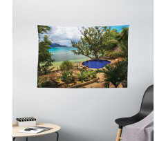 Exotic Beach Summer Wide Tapestry