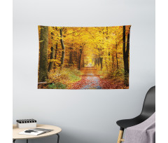 Foliage Leaves Autumn Wide Tapestry