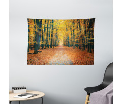 Romantic Alley Woods Wide Tapestry