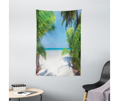 Palm Leaf Tropical Beach Tapestry