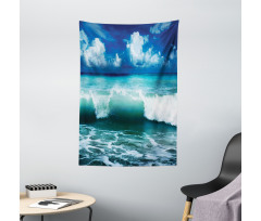 Caribbean Seascape Waves Tapestry
