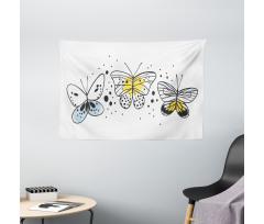 Winged Insects Wide Tapestry