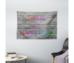 Motivation Saying Bricks Wide Tapestry
