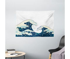 Ocean Surfing Aquatic Wide Tapestry