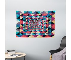 Visual Patchwork Retro Wide Tapestry