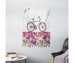 Bike over Color Mosaic Tapestry