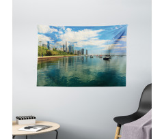 Lake Michigan Day Scenery Wide Tapestry