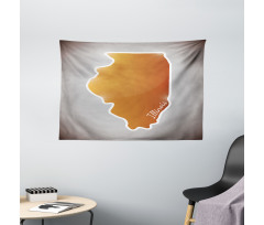 Simple State Map Wide Tapestry