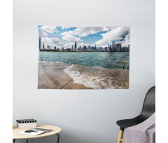 Chicago Skyline and Lake Wide Tapestry