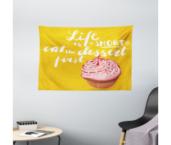 Cupcake Food Art Wide Tapestry