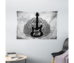 Retro Electric Guitar Wide Tapestry