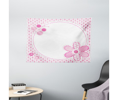 Girly with Flower Sweetheart Wide Tapestry