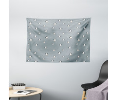 Minimal Arctic Fauna Bird Wide Tapestry