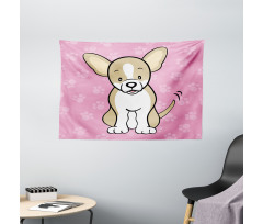 Cartoon of Dog Wide Tapestry