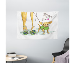 My Pet Lettering Wide Tapestry