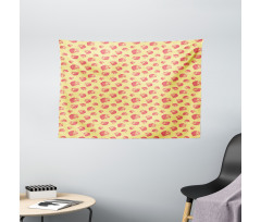 Vintage Theme Feminine Petals Wide Tapestry