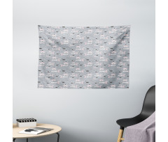 Pet and Puppy Wide Tapestry