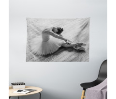 Young Dancer in Studio Wide Tapestry