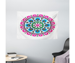 Circular Slav Motif Wide Tapestry