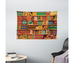 Academic Bookshelves Design Wide Tapestry