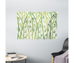 Cartoon Style Bamboo Wide Tapestry