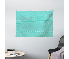 Monochrome Zigzag Rhombus Wide Tapestry