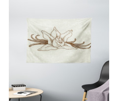 Vintage Aromatic Flower Wide Tapestry