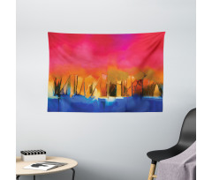 Vivid Abstract Scene Wide Tapestry