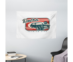 Retro Service Old Car Wide Tapestry