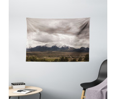 Mountains Colorado Gloomy Wide Tapestry