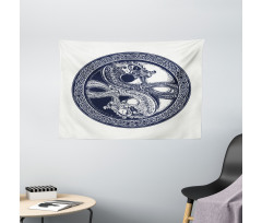 Mystic Yin Yang Wide Tapestry