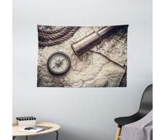 Nostalgic Maritime Tools Wide Tapestry