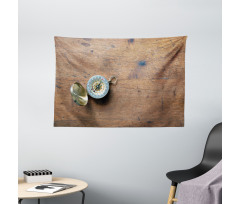 Opened Tool on Grunge Wood Wide Tapestry