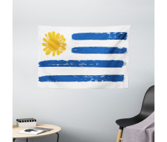 Brush Painting Stroke Flag Wide Tapestry