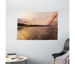 Sunset at Beach Wide Tapestry